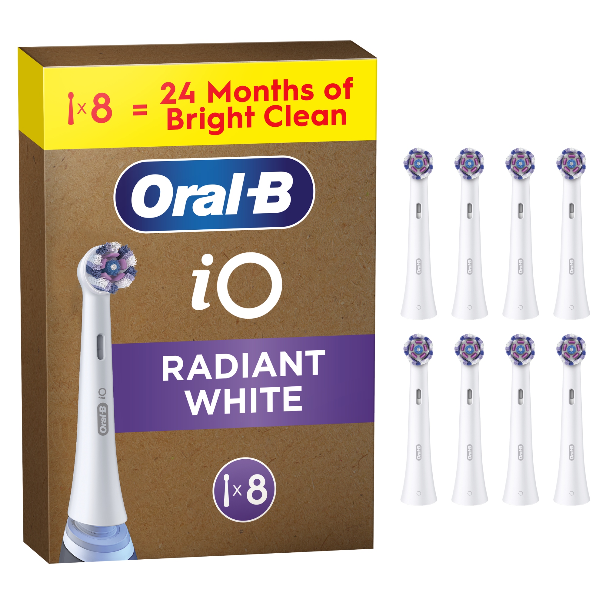 Końcówki szczoteczek Oral-B iO Radiant White Białe do wybielania zębów 8szt