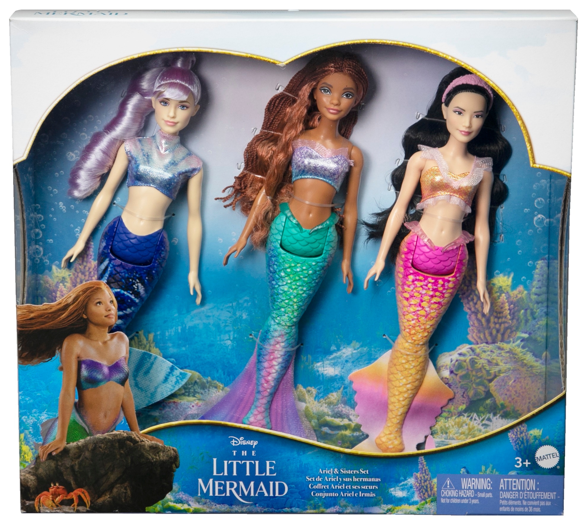 TL FD Syrenki filmowe siostry Lalki 3-pak Bohater Disney Księżniczki