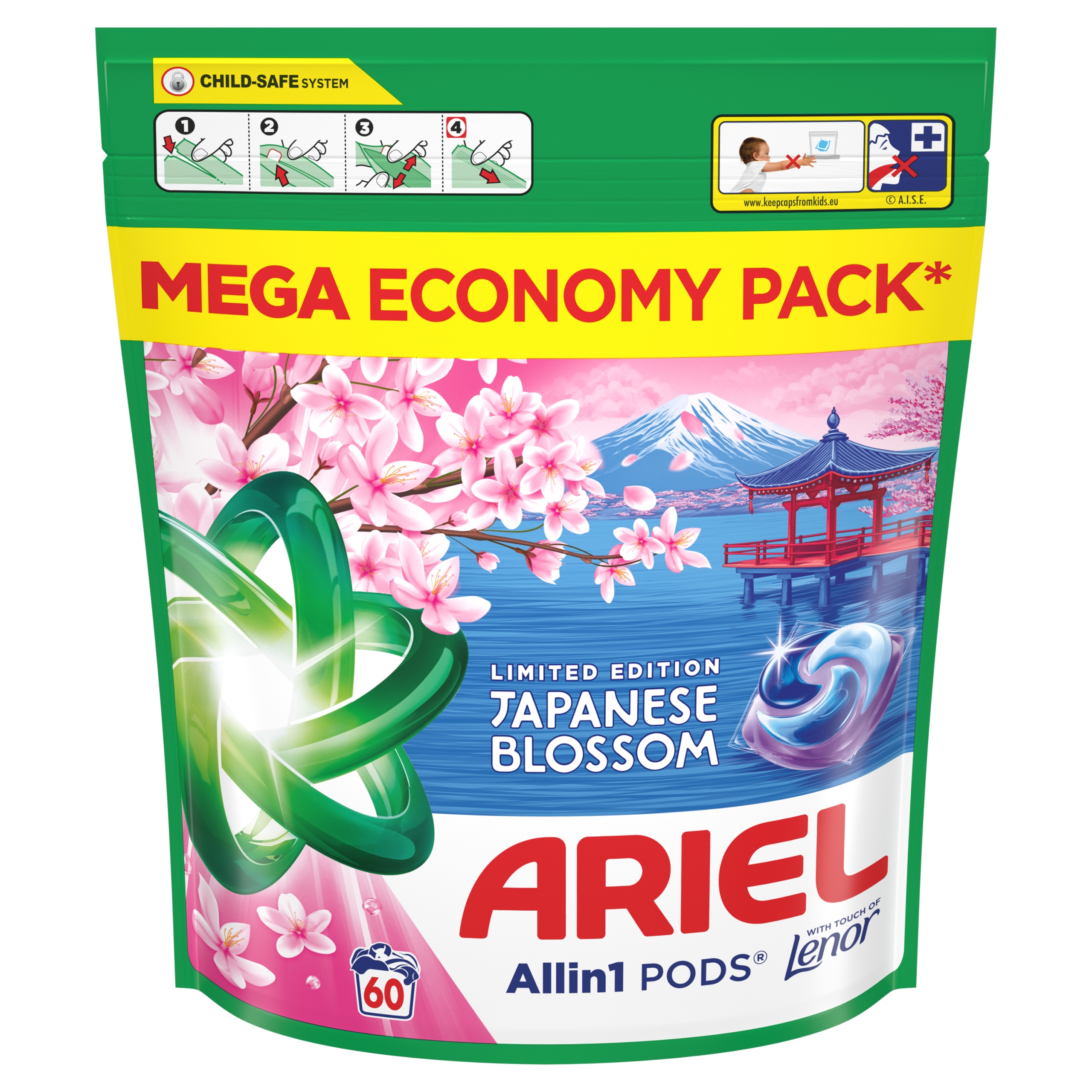 Ariel Allin1 Pods, Kapsle na 60 praní, Japanese Blossom