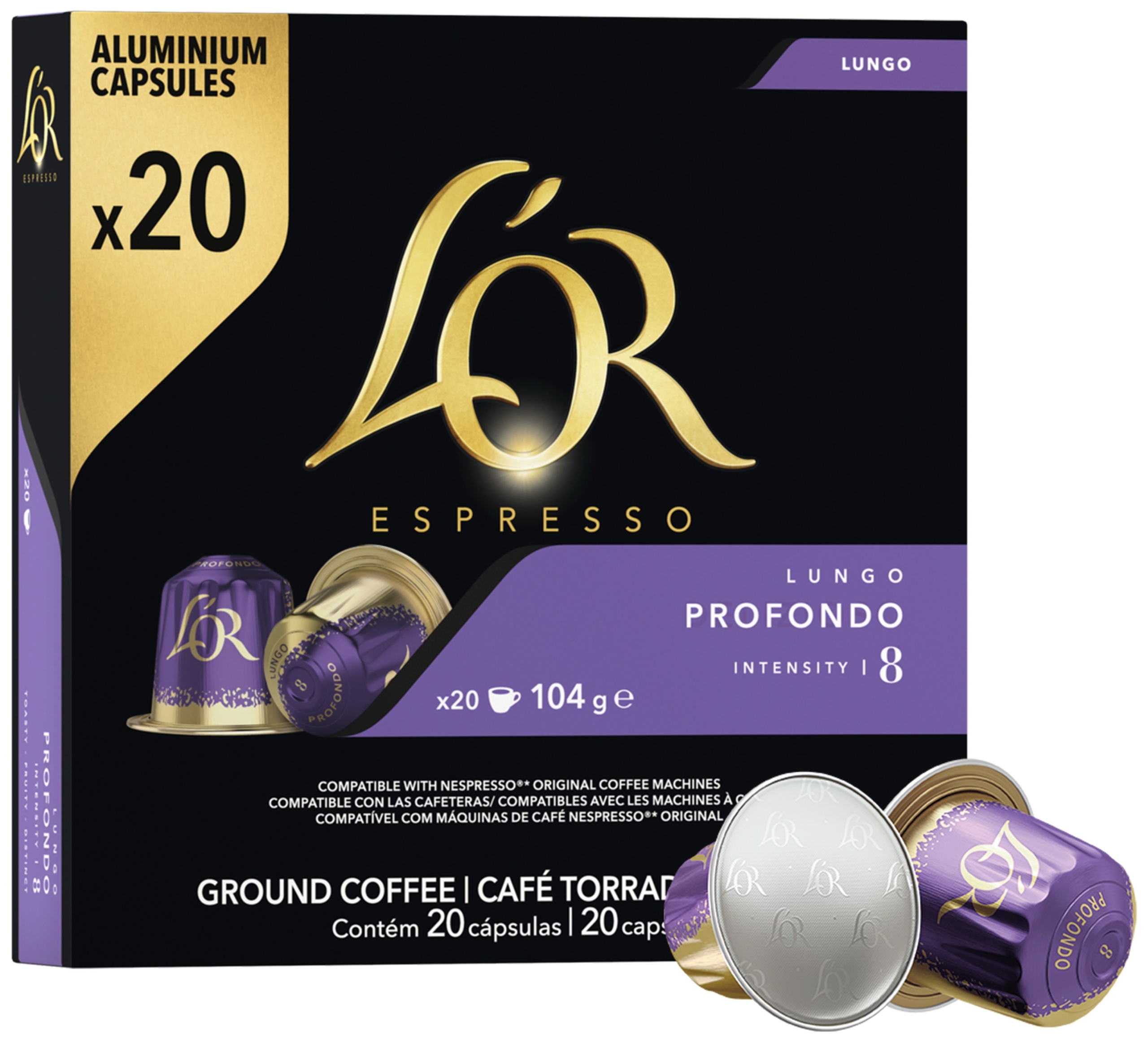 Levně Kapsle do Nespresso L'or Lungo Profondo 20 ks