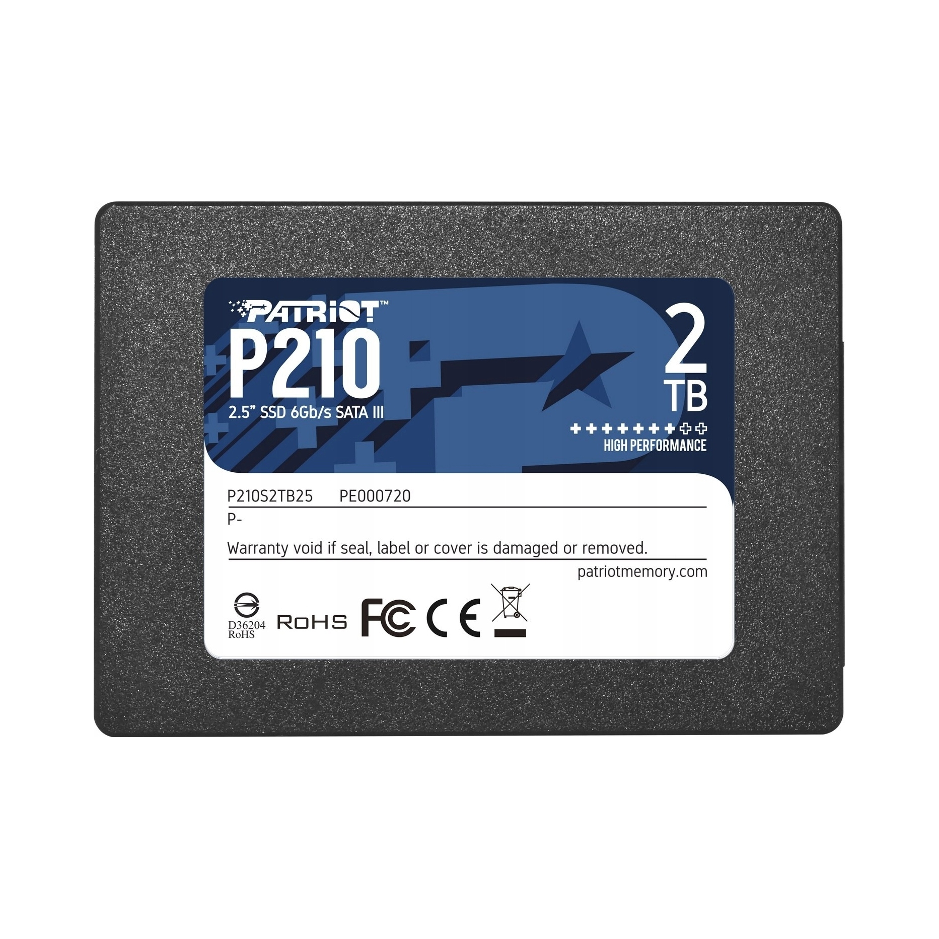 Ssd disk Patriot 2TB P210 520/430 MB/s Sata III 2.5"