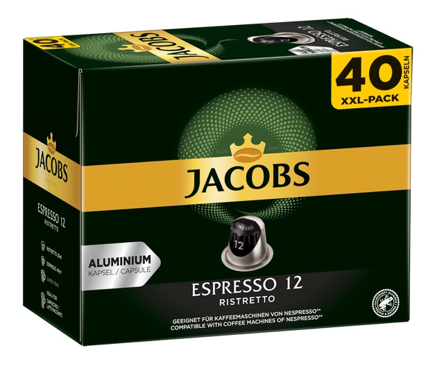 Jacobs Espresso Ristretto intensity 12, 40 db Kávéfajta vegyes