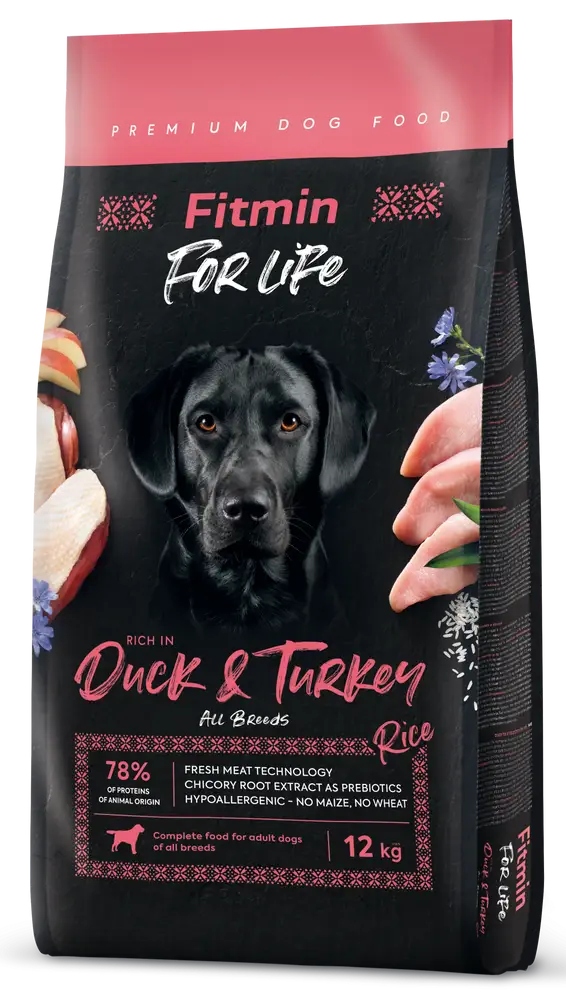 Levně Fitmin Dog For Life Pro Psa suché krmivo pro psy Kachna A Krůta 12 kg