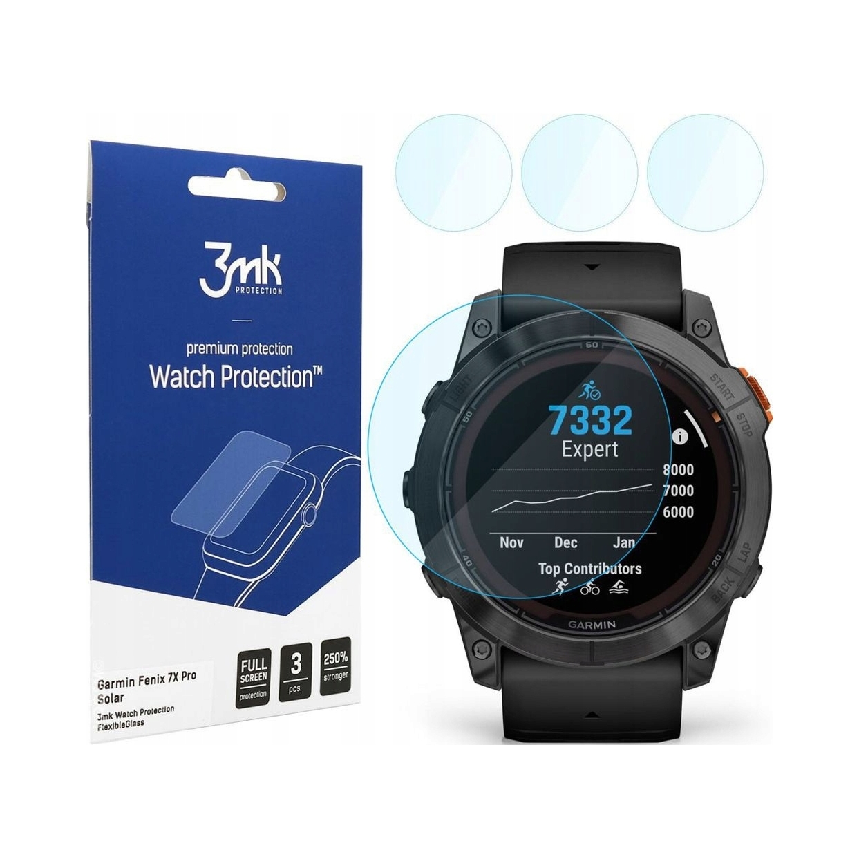 Szkło hybrydowe 3mk Watch Protection™ v. FlexibleGlass Lite na 7X