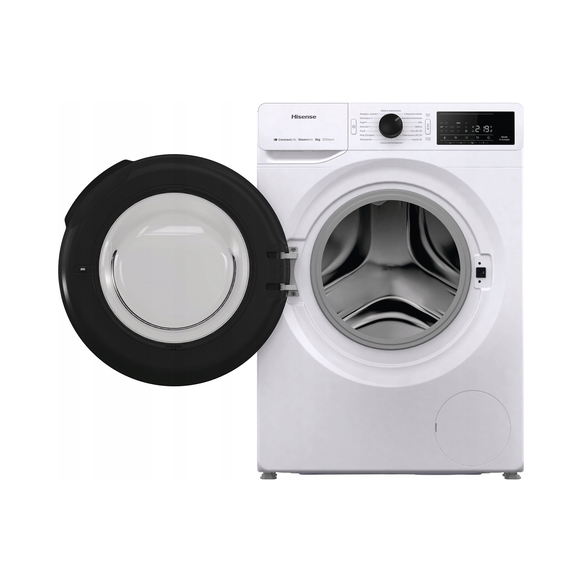 2X Pralka Hisense WF3V8023BWS Pl 8kg 1200 obr