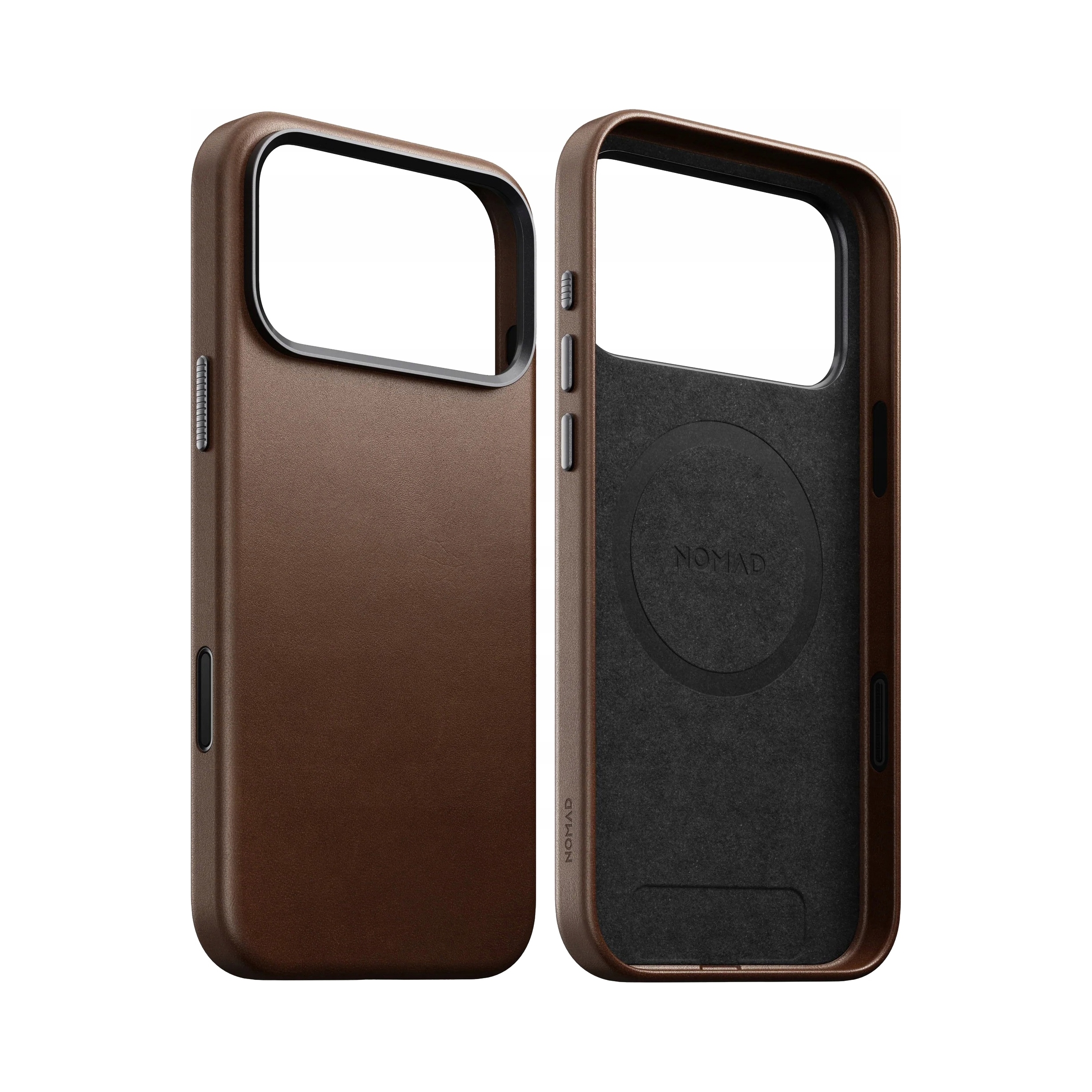 Nomad Leather pouzdro zadní kryt pouzdro kryt iPhone 17Pro MagSafe přírodní kůže