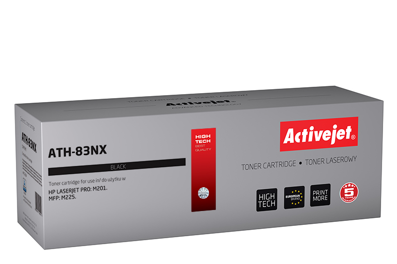 Toner Activejet pro Hp 83X CF283X, výtěžnost 2200 stran