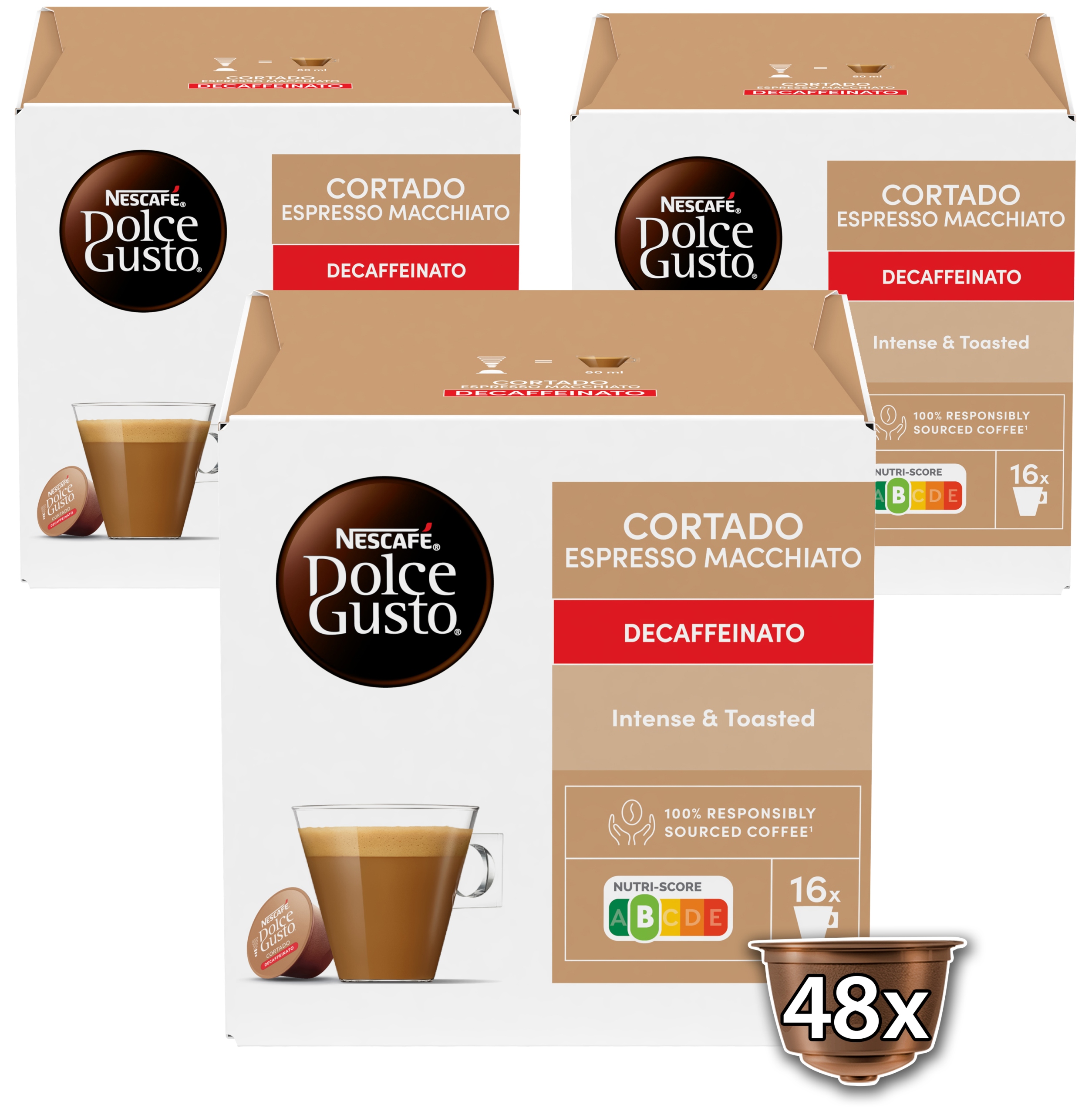 Levně Kapsle pro Dolce Gusto Nescafe Dolce Gusto Cortado Esp Macchiato 48 kusů