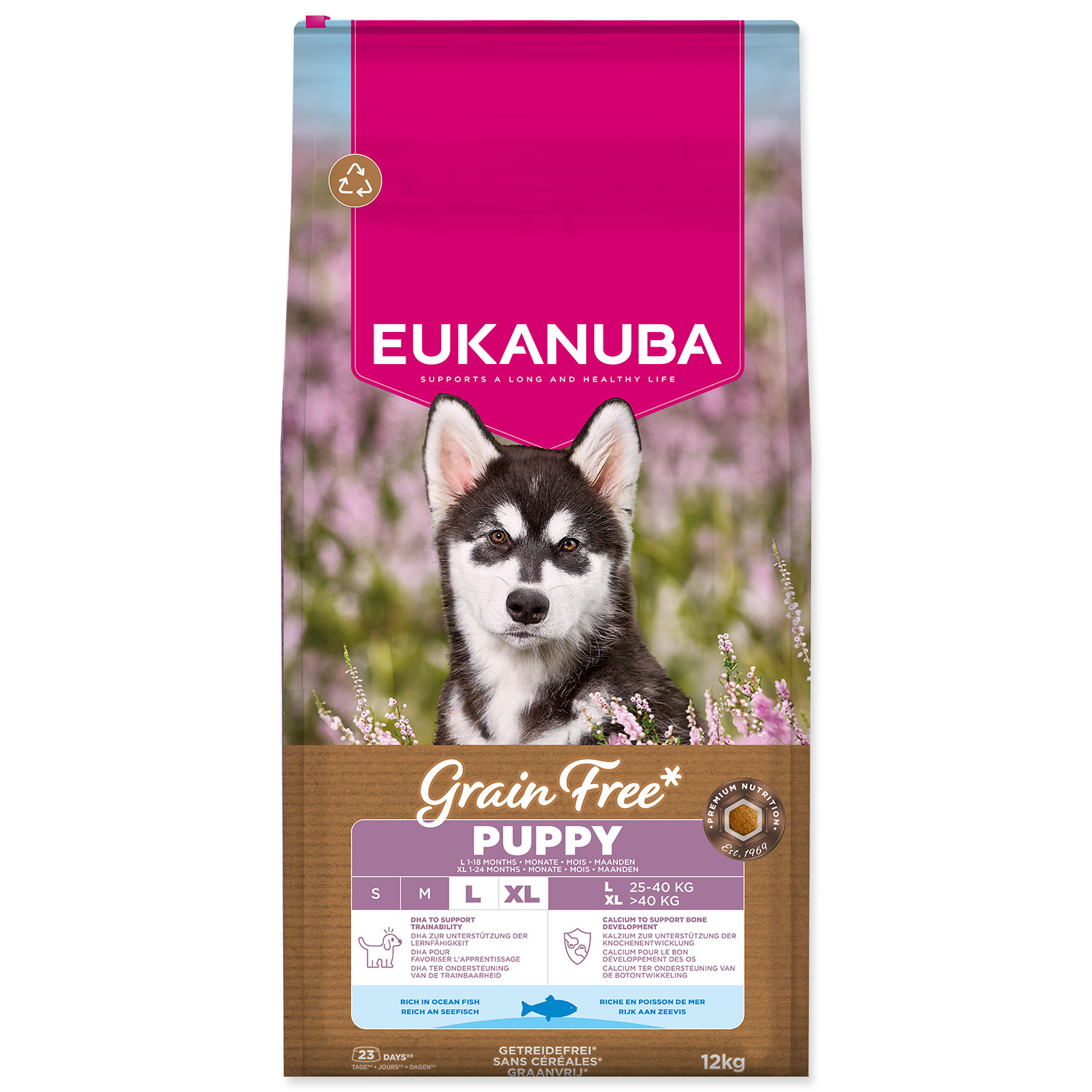 Levně Granule Eukanuba Grain Free Puppy Large rich in ocean fish 12kg