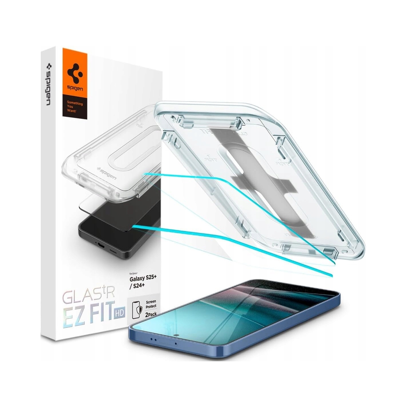 Szkło Hartowane Spigen Glas. tr "Ez Fit" 2- Pack Galaxy S24+ Plus S25+
