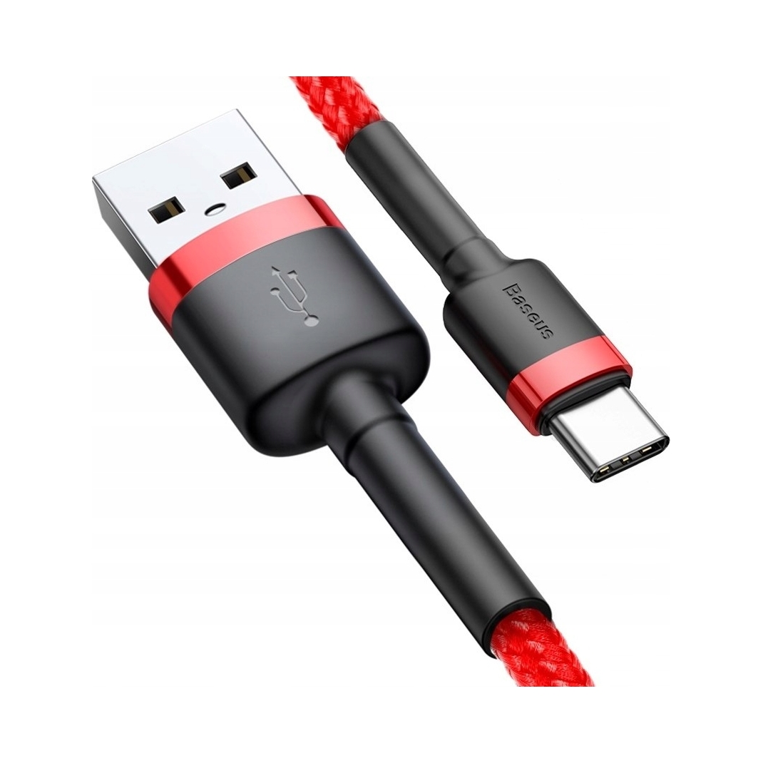 Kabel Baseus Cafule Usb- A Usb- C Qc 3. 0 3A 0. 5 m czerwony Baseus