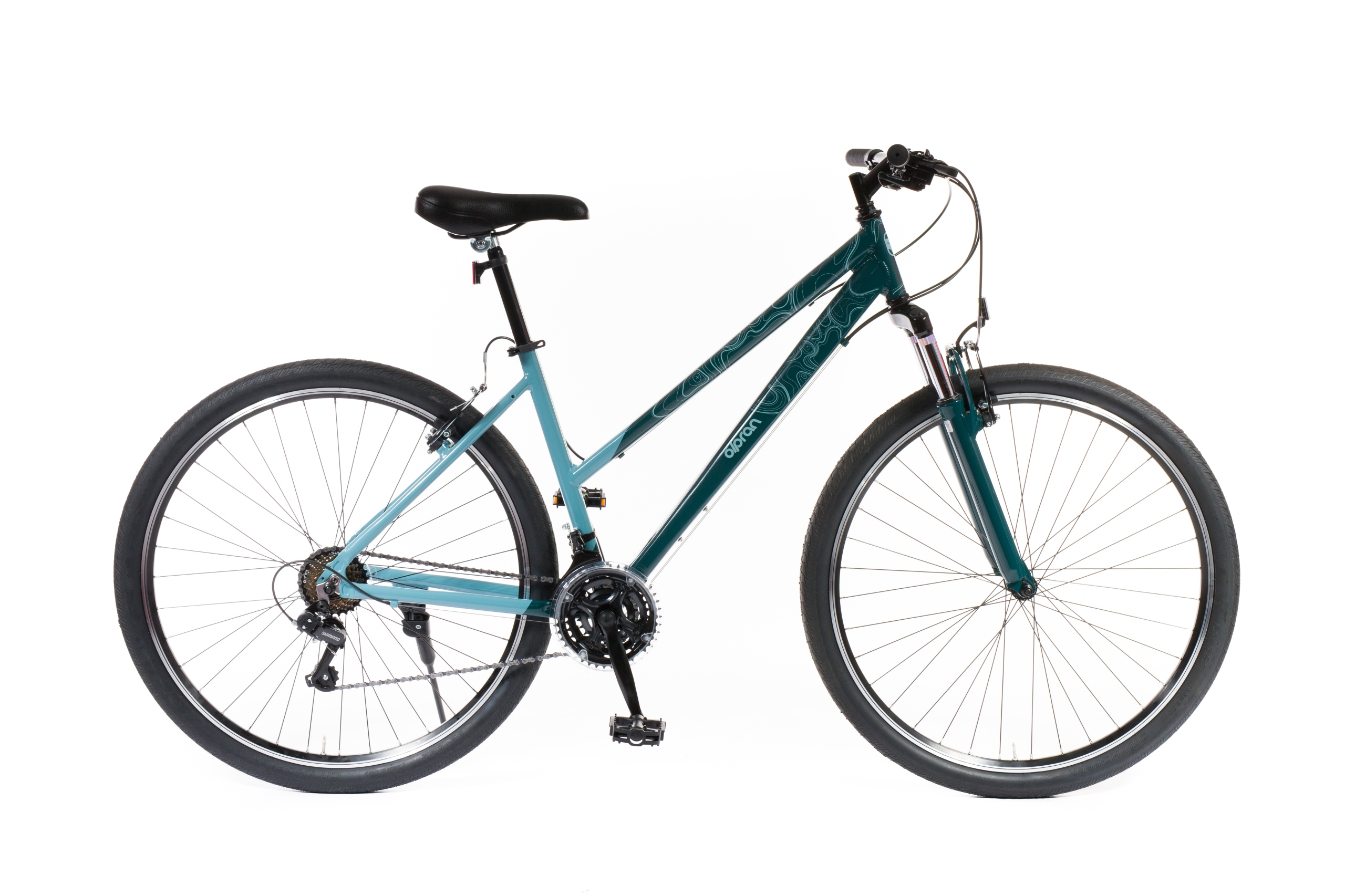 Crossové kolo Olpran Salix rám 19" kolo 28" petrolejová/mátová