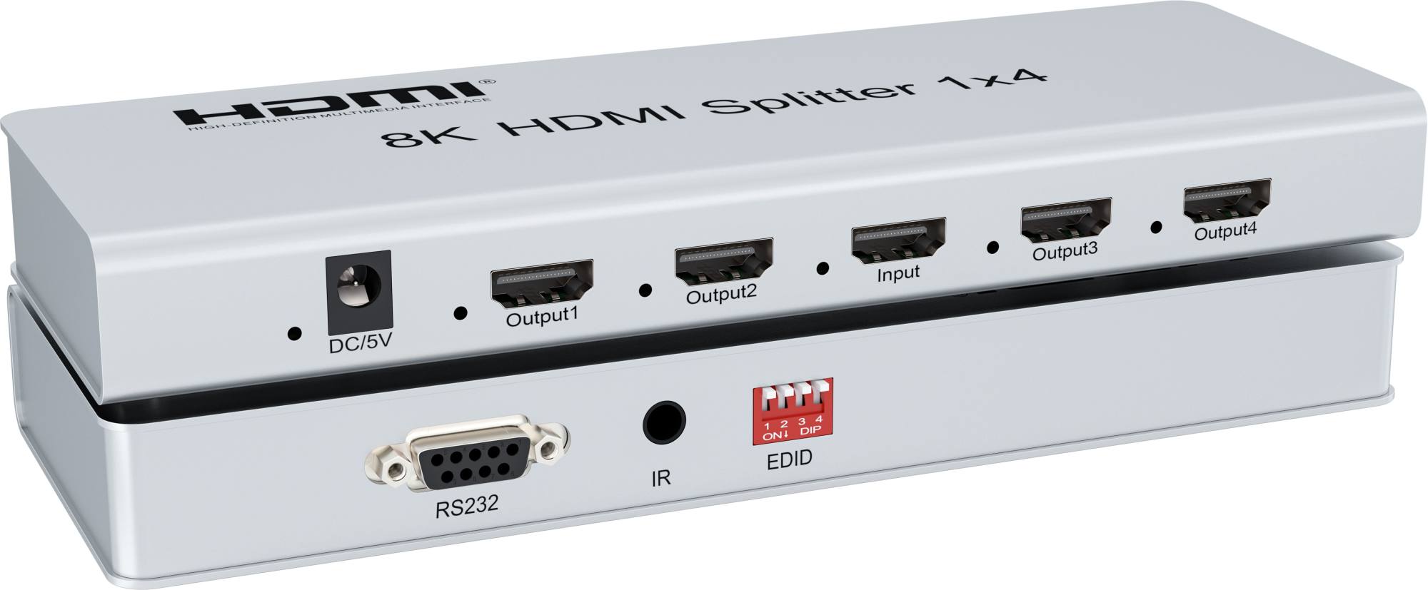 PremiumCord Hdmi 2.1 splitter 1-4 porty, 8K 60Hz, 4K 120Hz, 1080p, Hdr
