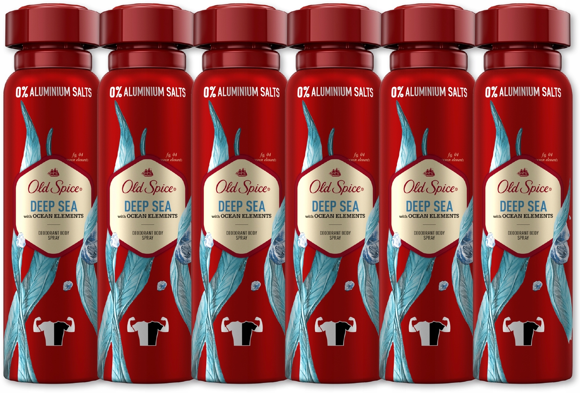 Old Spice Deep Sea deodorant ve ve spreji pro muže 250 ml x6