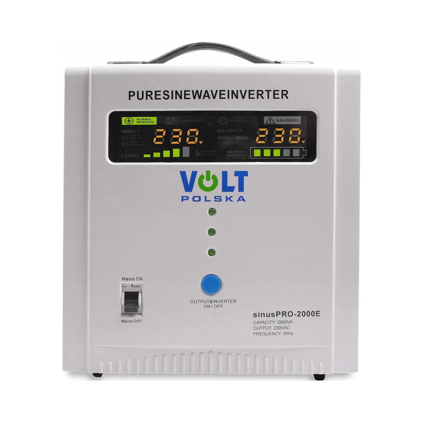 Sinus Pro 2000 E 12/230V (1250/2000W) Záložní Zdroj Volt
