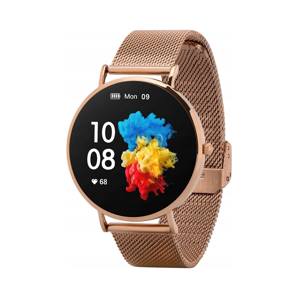 Smartwatch Garett Verona złoty stalowy z ekranem dotykowym IP67