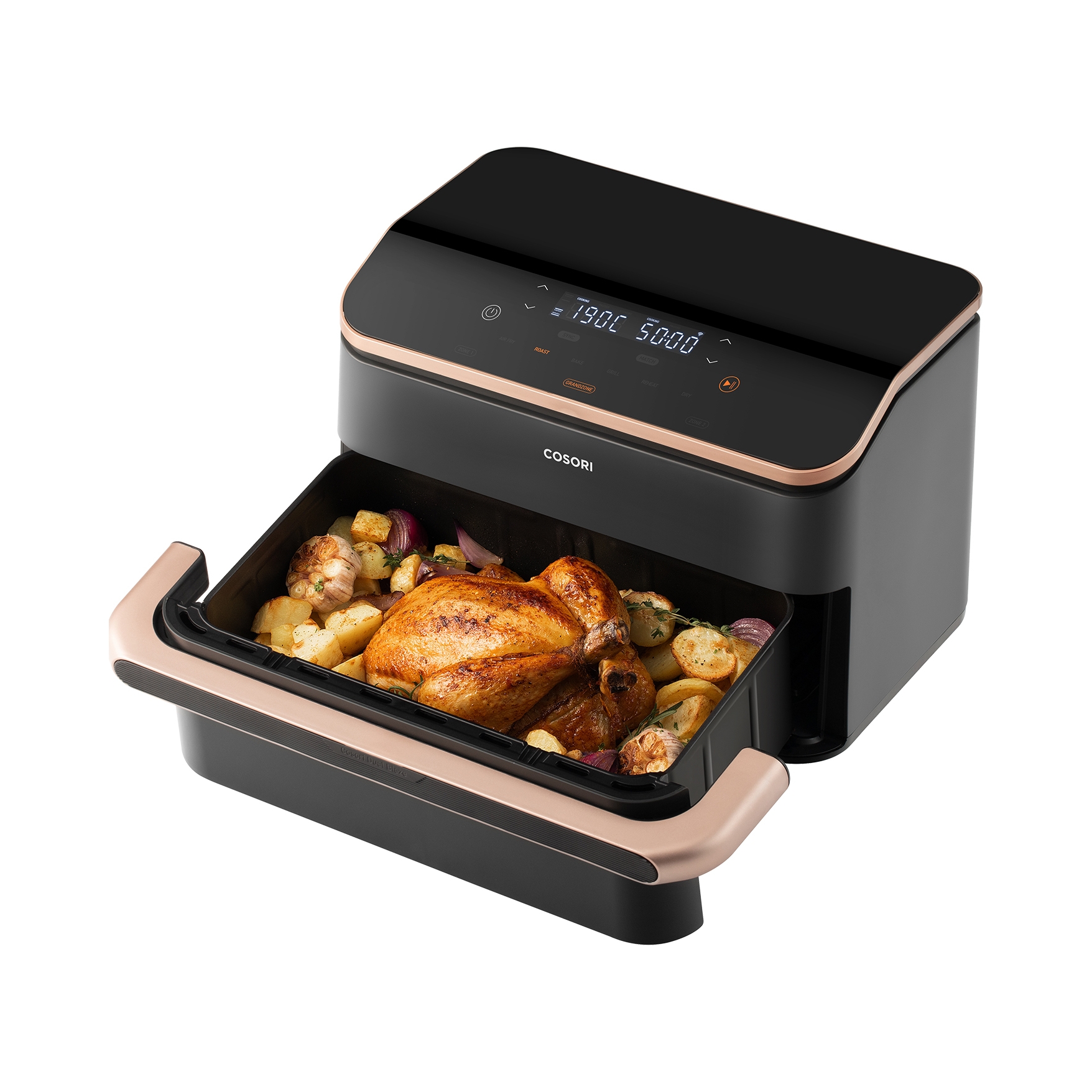 Teplovzdušná fritéza Cosori TwinFry Dual Air Fryer 2800W 10 l čierna