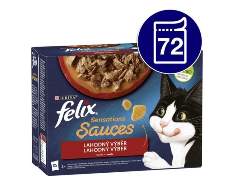 Levně Felix Sensations multipack lahodný výběr v omáčce 85 g