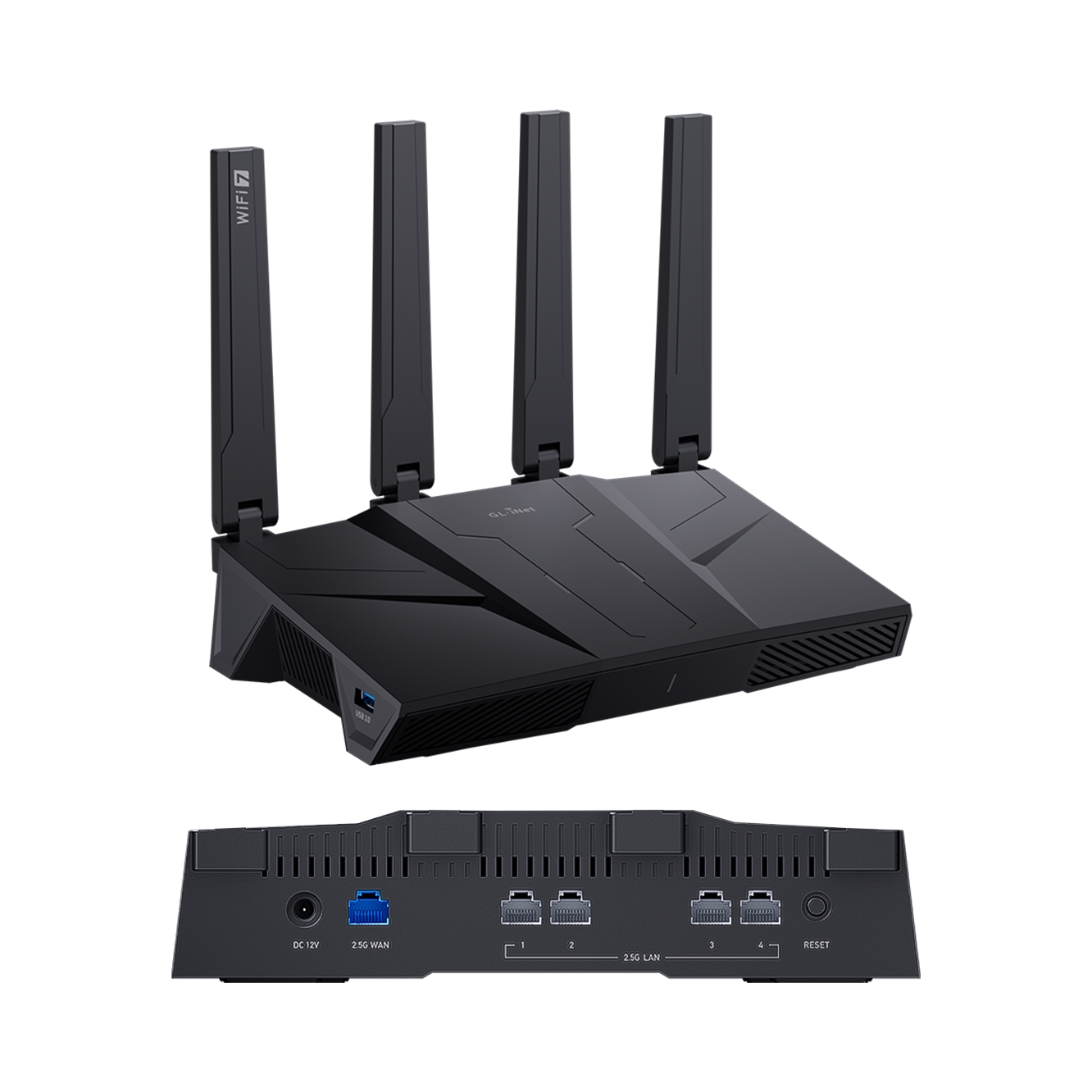 Router Wi-Fi 7 2.4/5/6GHz Vpn Nas GL.iNet GL-BE9300 Flint 3