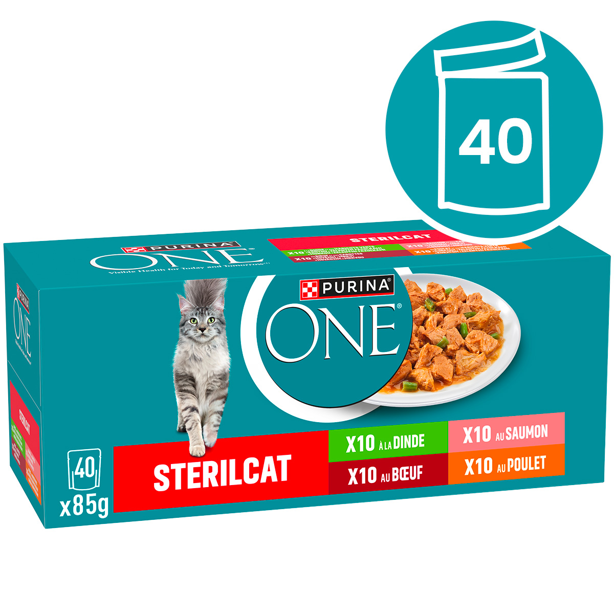 Levně Purina One Sterilcat Krmivo pro dospělé kastrované kočky 40 x 85 g