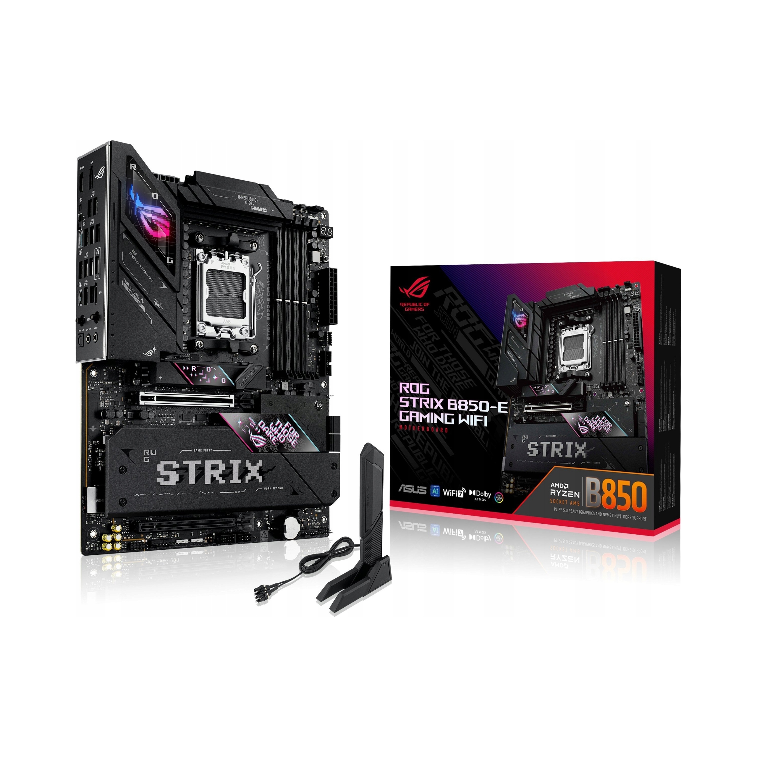 Základná doska Asus Rog Strix B850-E Gaming Wifi Atx Amd Ryzen AM5 4x DDR5