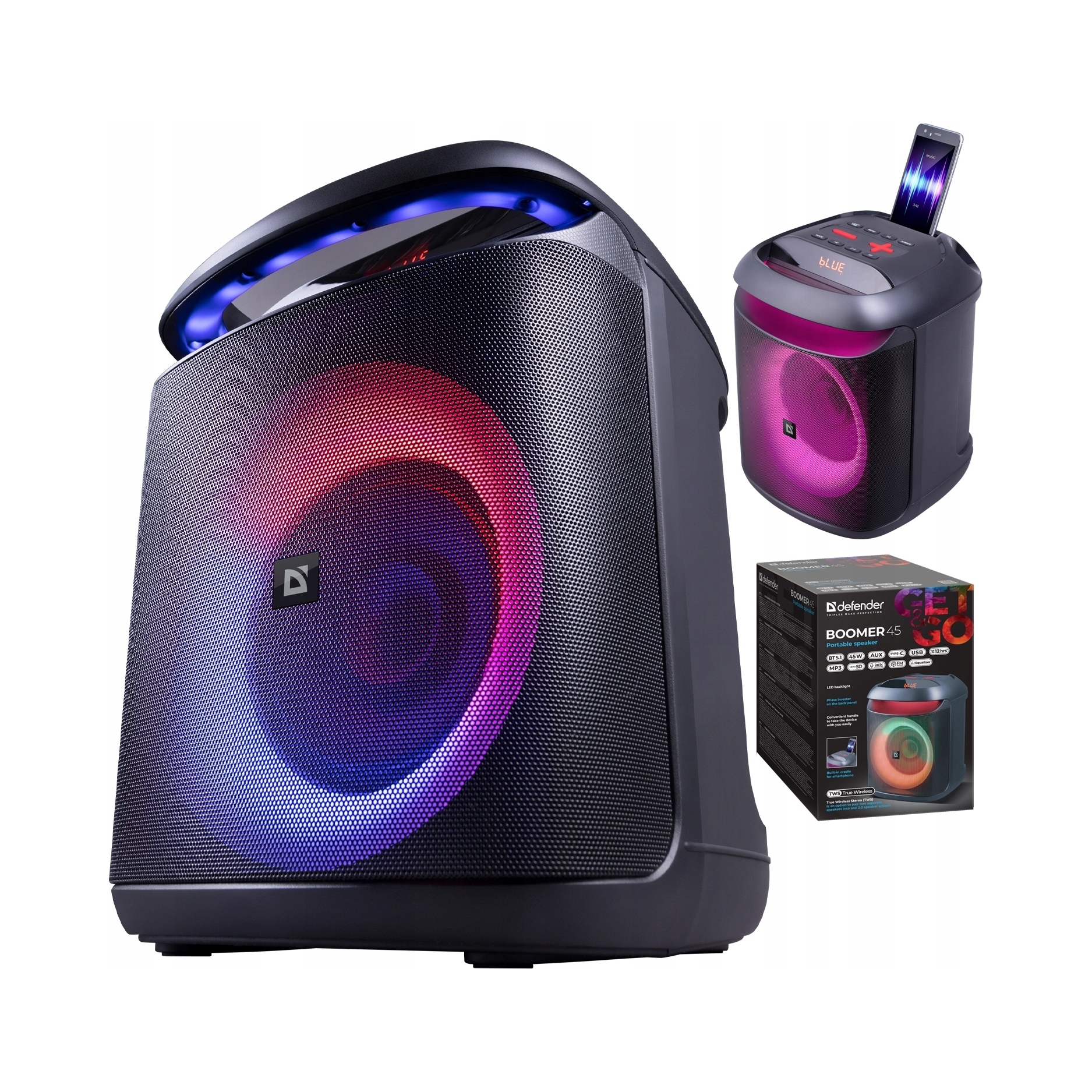 GŁOŚNIK DEFENDER BOOMER 45 BLUETOOTH 45W — 13