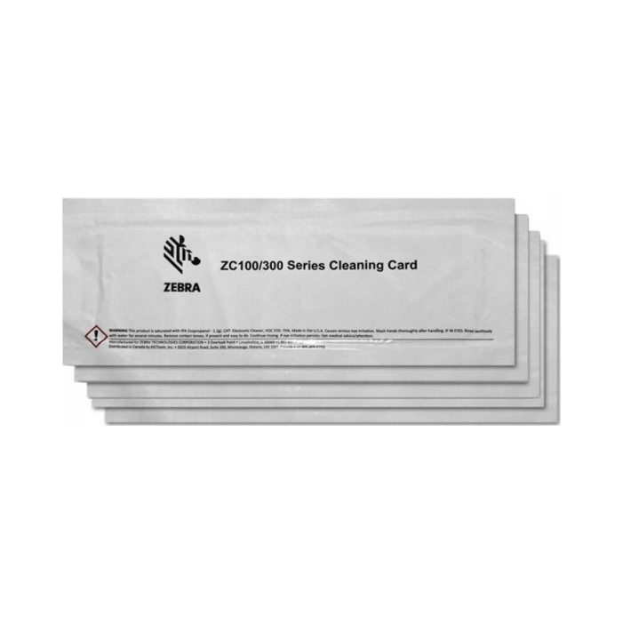 Karty czyszczące do drukarek Zebra ZC100 ZC300 5 kart
