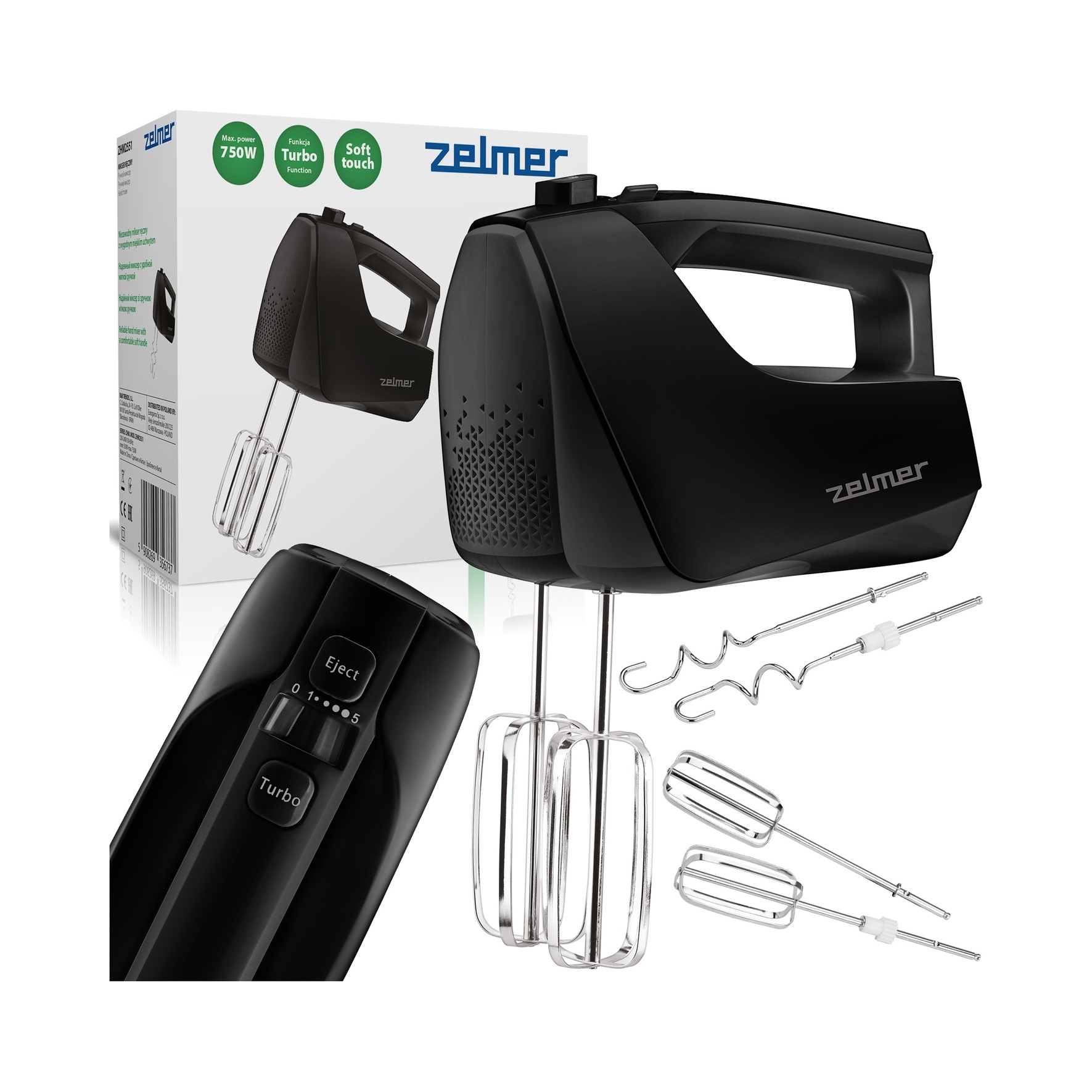 Ručný mixér Zelmer ZHM2551 750 W čierny
