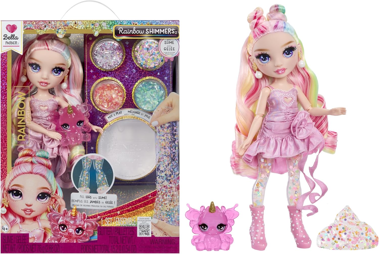 Rainbow High. Rainbow Shimmers with Slime. Bella Rainbow High