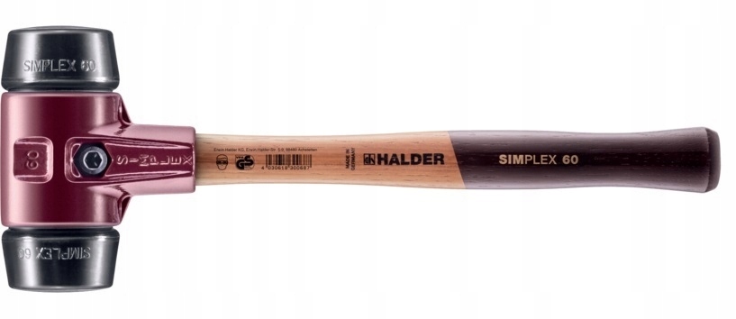 Młotek brukarski do kostki Halder Simplex 60 mm Guma 1,6 kg Made In Germany