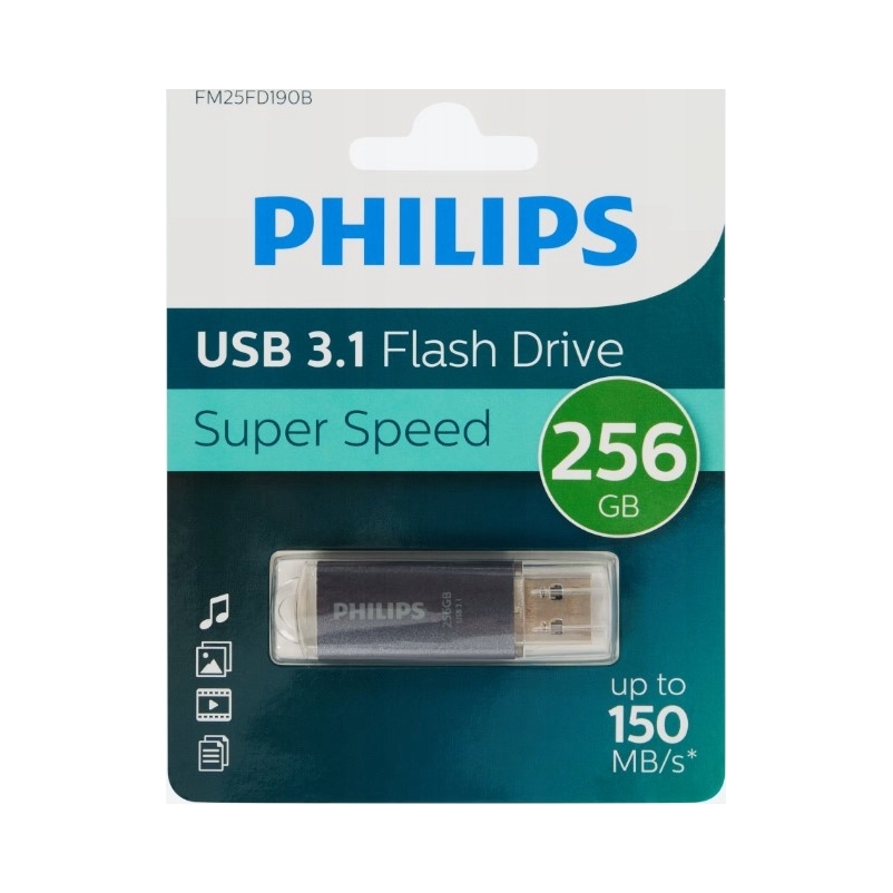 Pamięć masowa przenośna Pendrive Philips FM25FD191B 256 Gb 256GB Usb 3.1