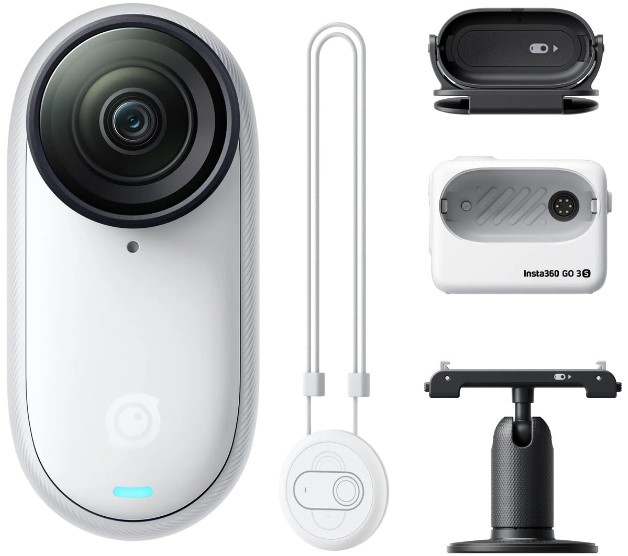 Insta360 Go 3S Sportovní kamera 4K Uhd voděodolná bílá