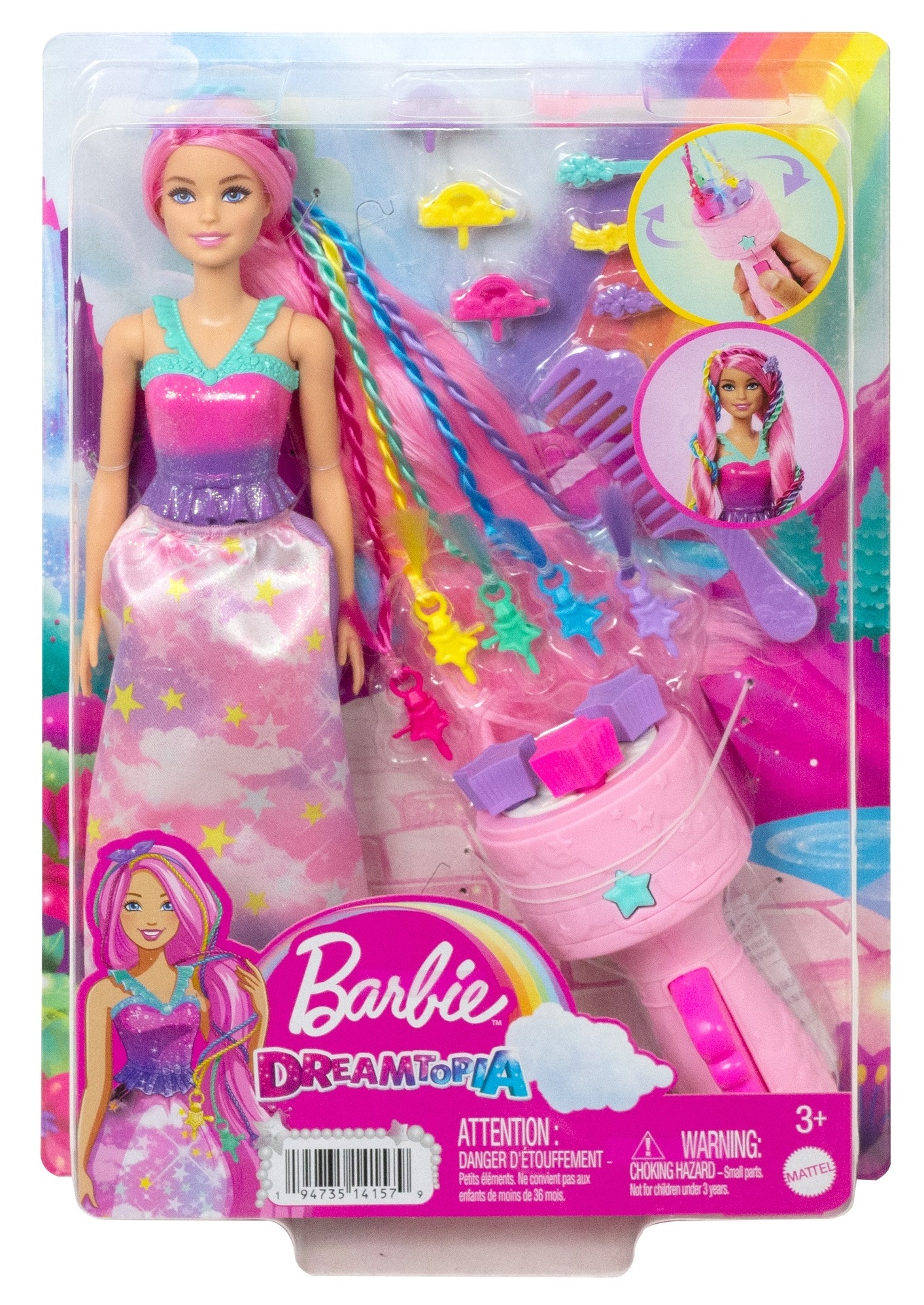 Barbie Dreamtopia Księżniczka Zakręcone pasemka