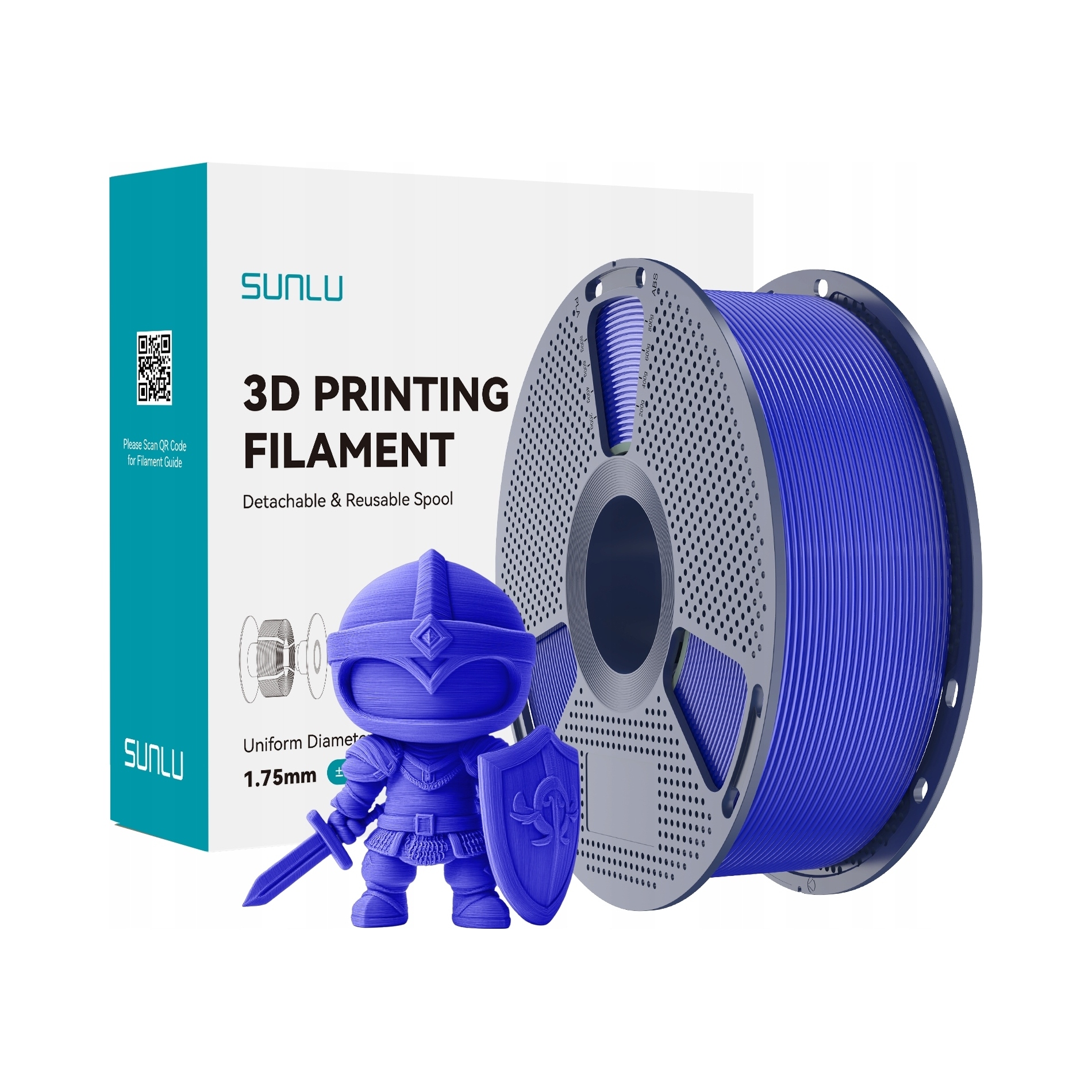 Filament Sunlu Pla+ 2. 0 1. 75mm 1kg (niebieski klein) Sunlu