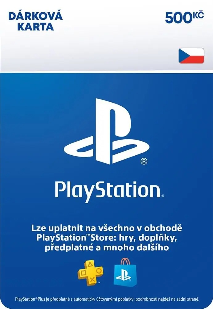 PLAYSTATION STORE DOŁADOWANIE CYFROWA 500 CZK KC | AUTOMAT 24/7