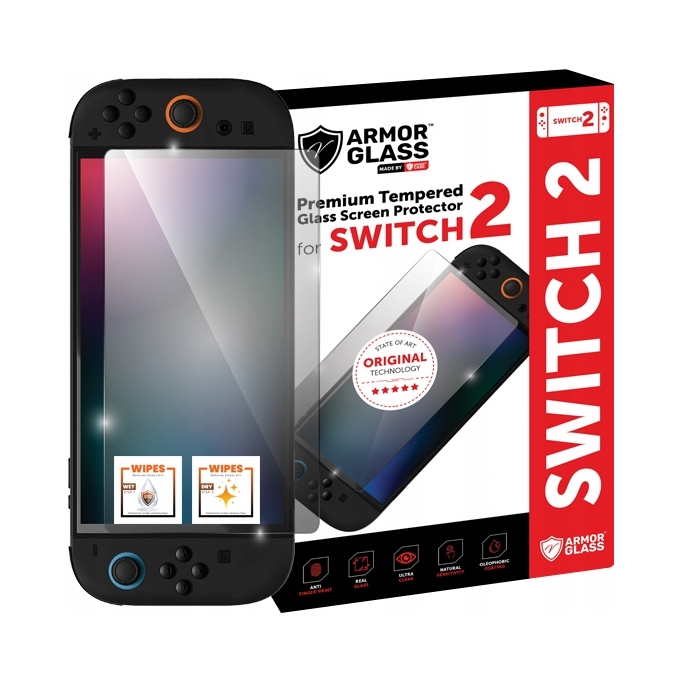 2× Szkło hartowane 9H ochronne do Nintendo Switch model 2 BEE001