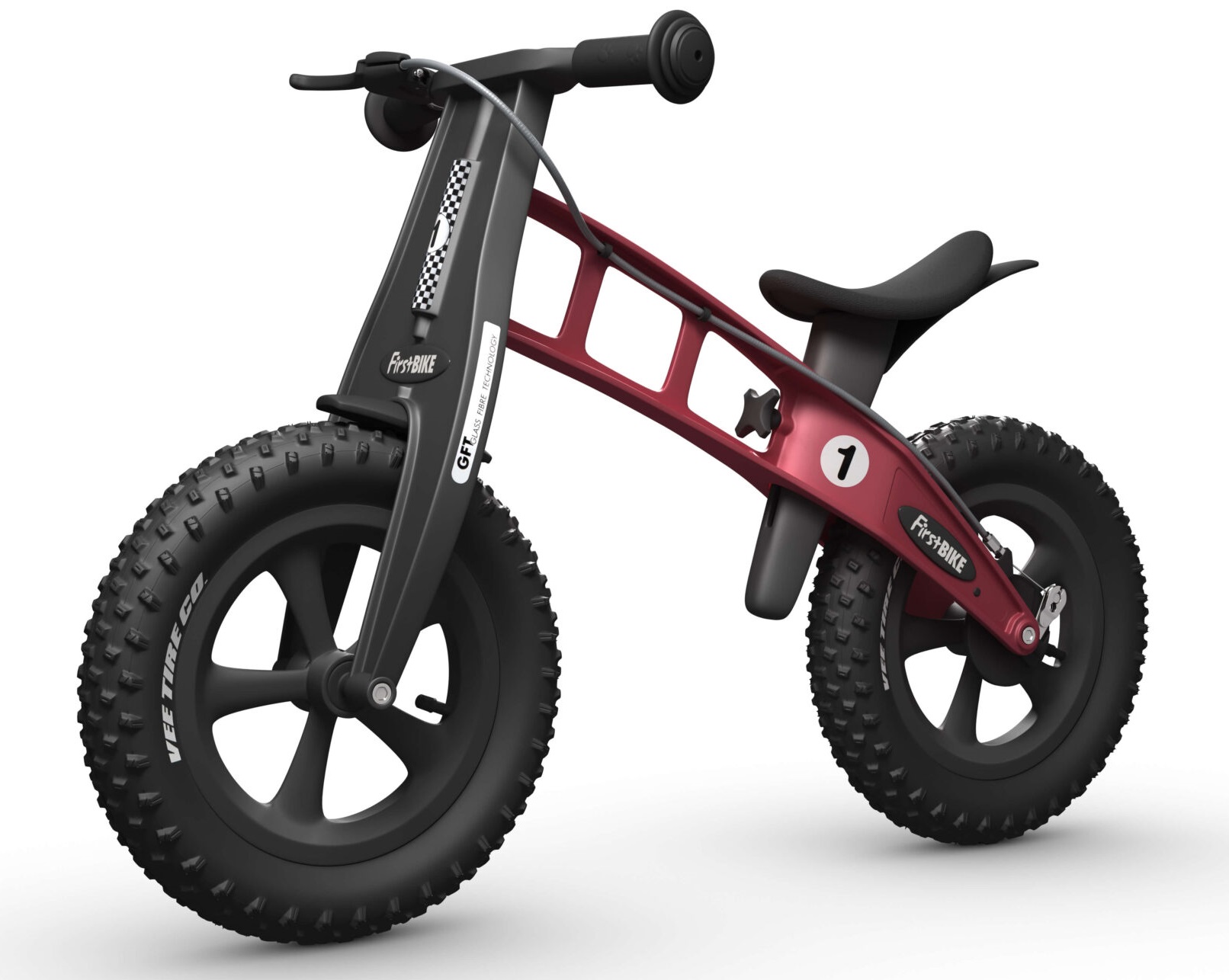 FirstBIKE dětské odrážedlo Fat Edition Red s brzdou, od 22 měsíců