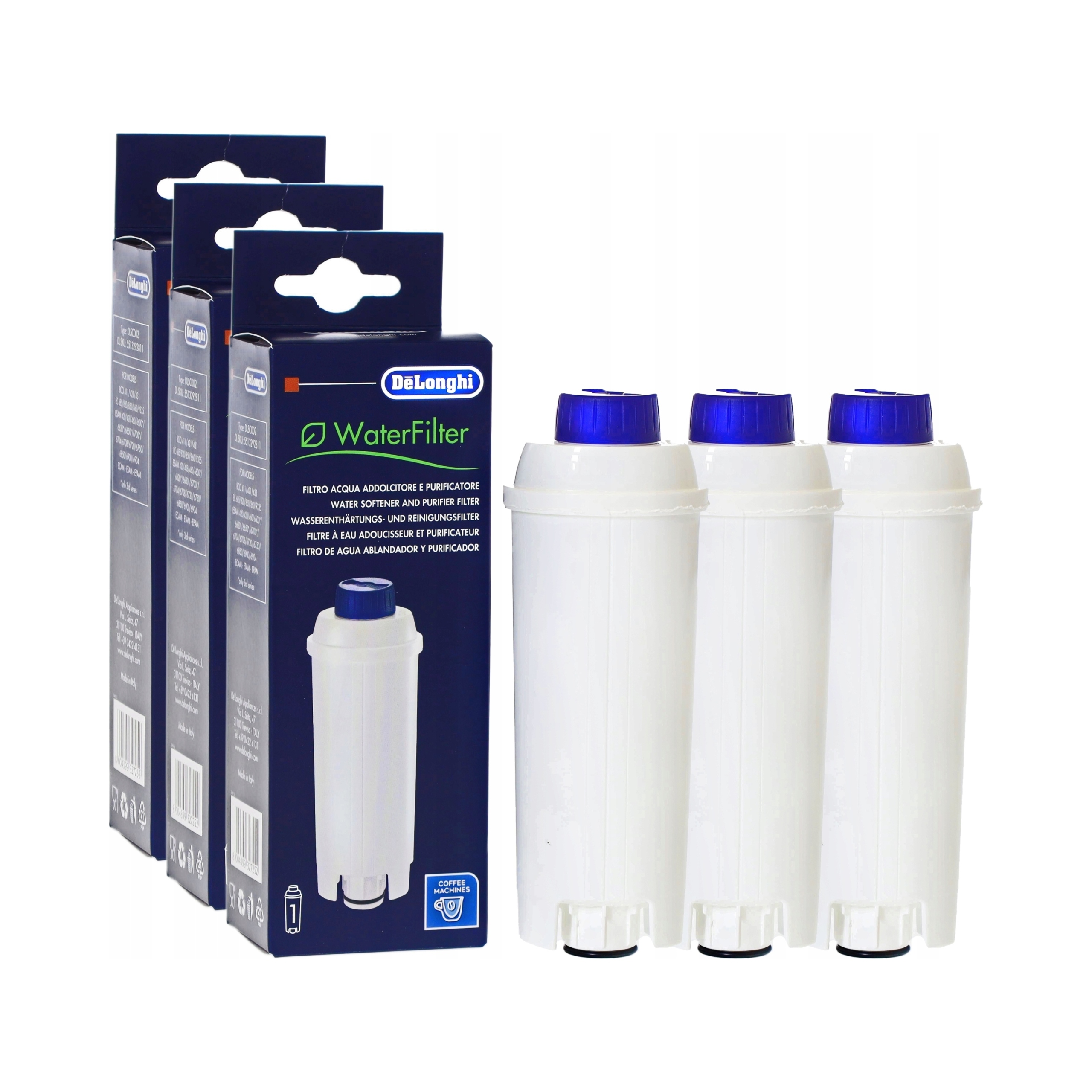 3x filtr do ekspresu Delonghi SER3017 DLSC002 Ecam Esam Dinamica