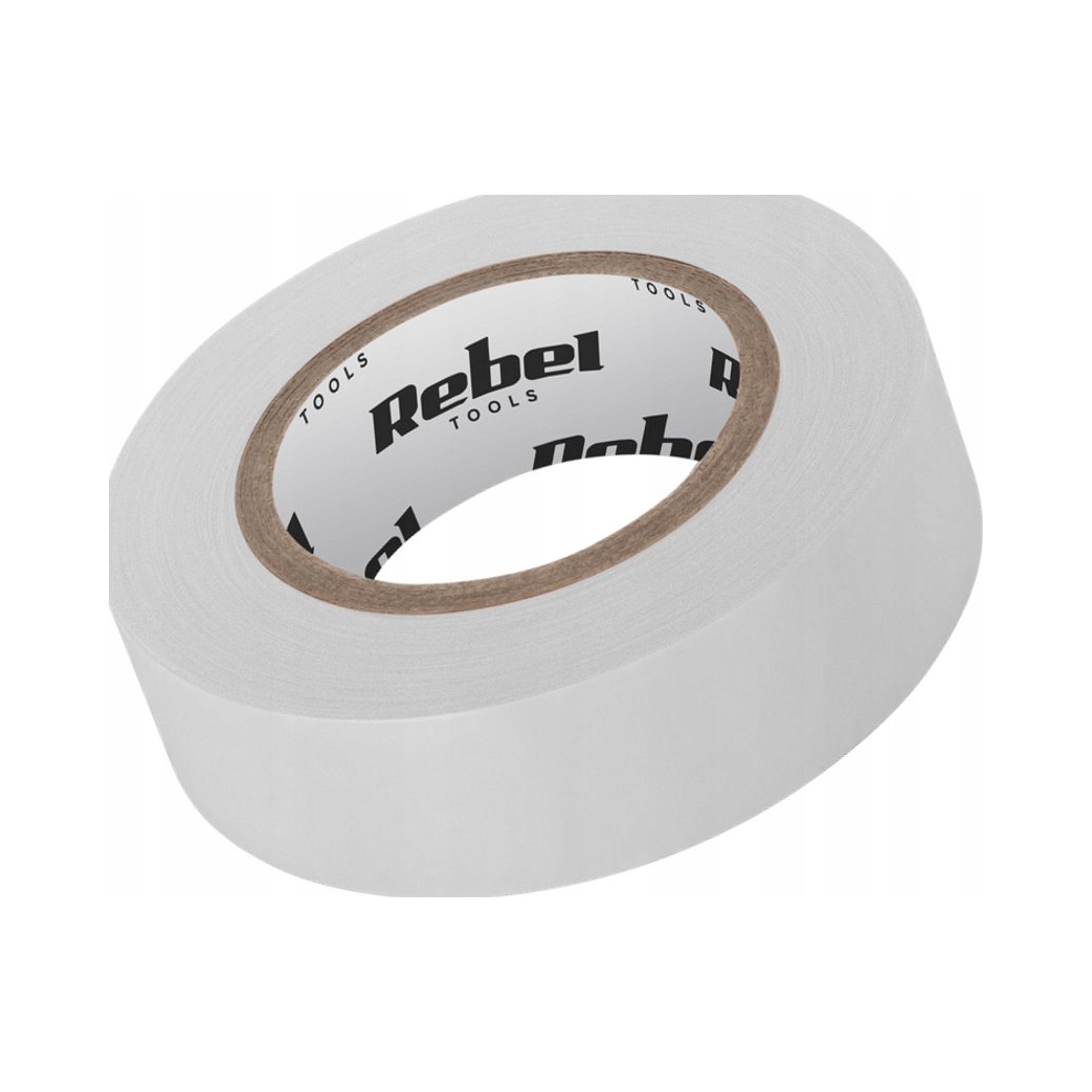 Taśma izolacyjna klejąca (0,13 mm x 19 mm x 10 yd) biała Rebel