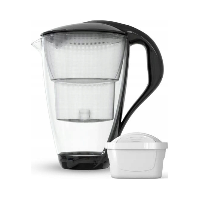 Szklany Dzbanek Filtrujący Dafi Crystal 2L Czarny