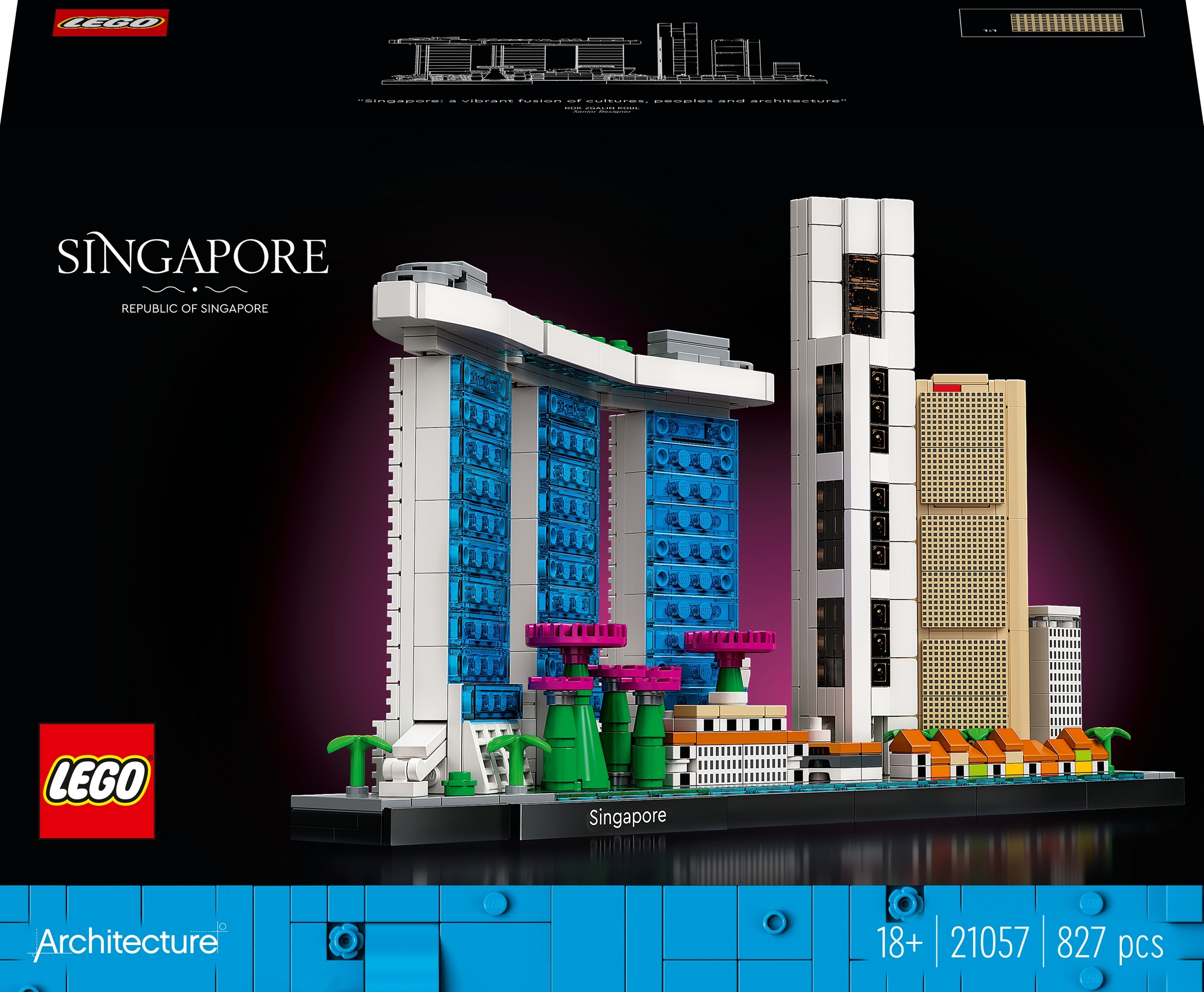 Lego Architecture 21057 Singapurská architektura