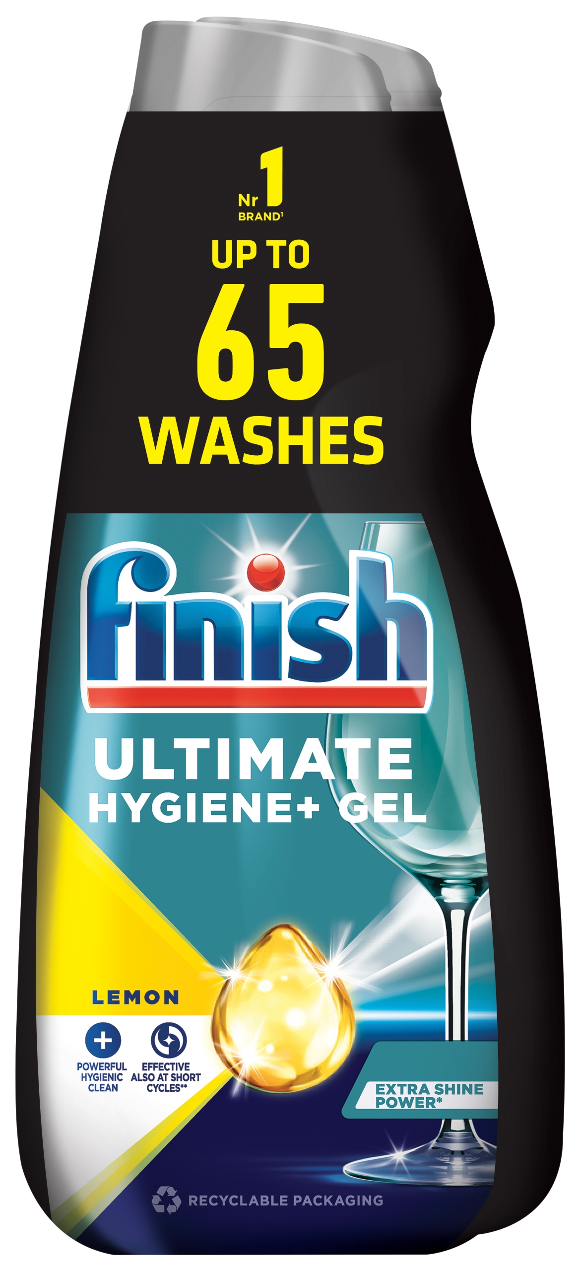 Levně Finish Ultimate Lemon gel do myčky duo 2 x 650 ml