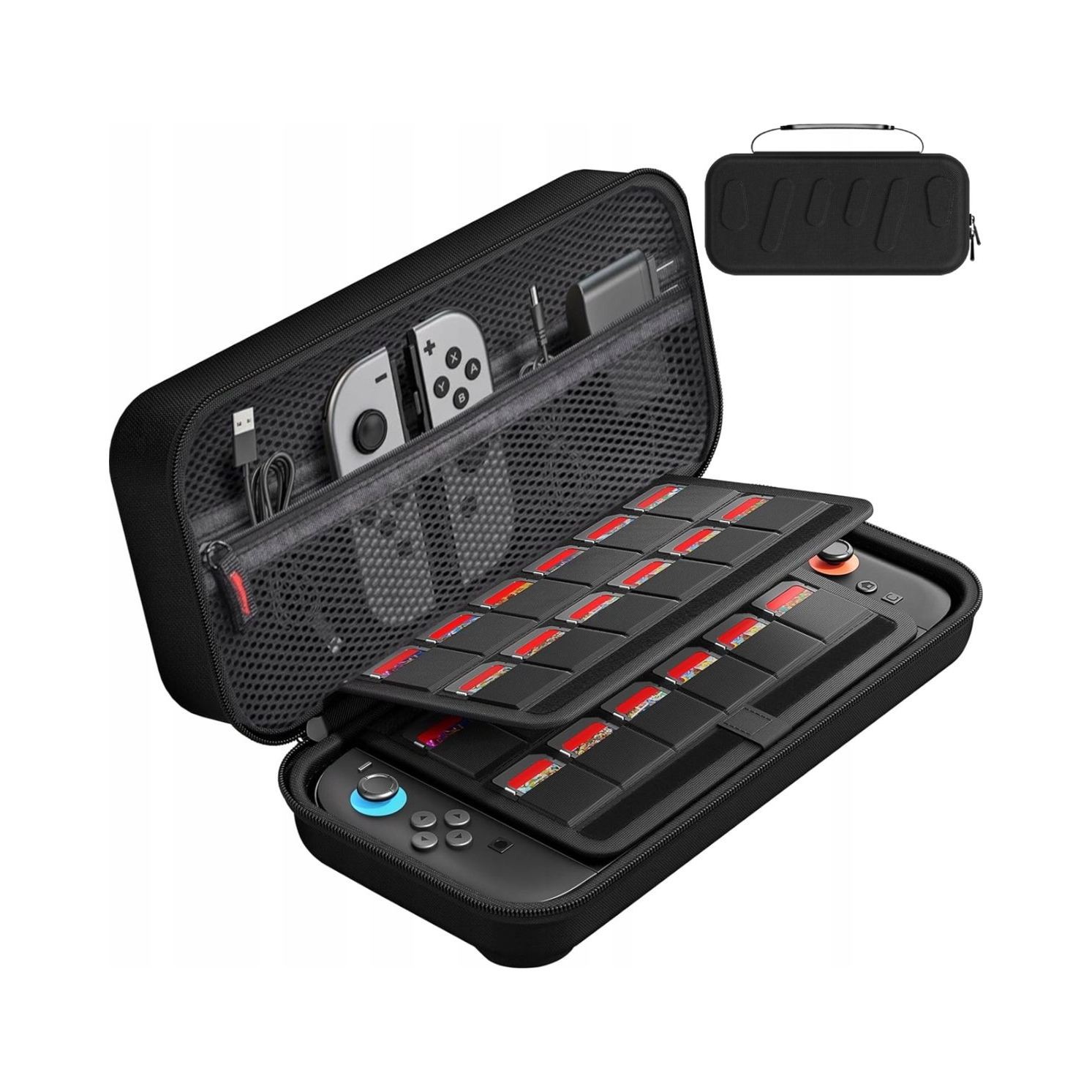Etui SOUNIX do Nintendo Switch 2 EVA z przegródkami, czarne