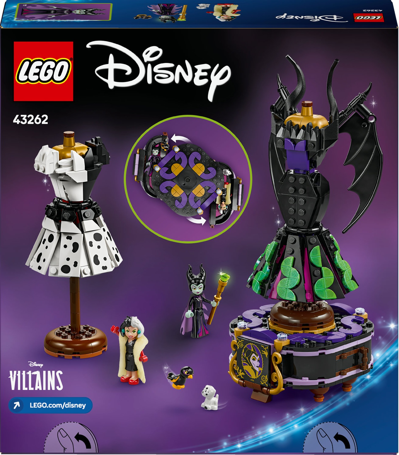 Lego Disney 43262 Šaty Diaboliny a Cruelli De Mon Sada Dárek