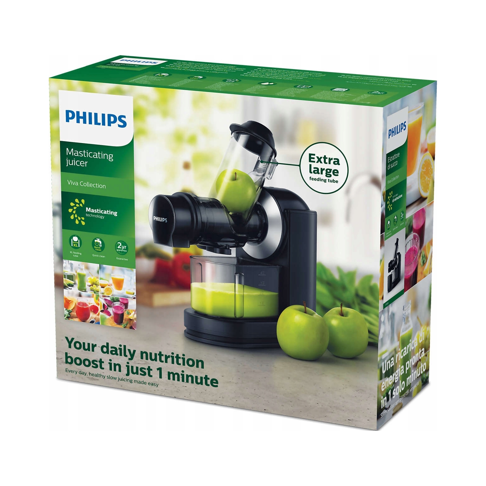 Horizontální pomalý odšťavňovač Philips HR1889/70 150 W