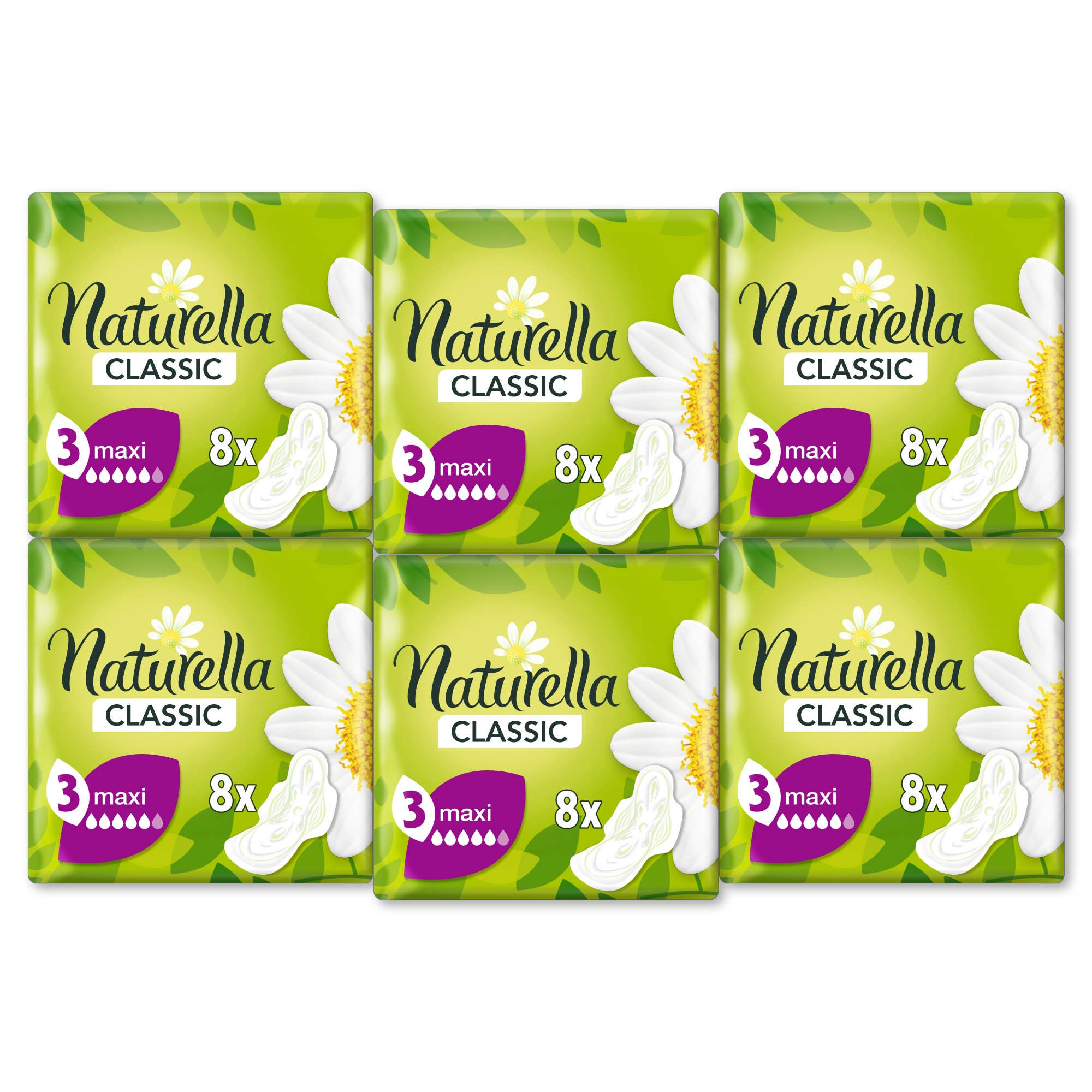 

Naturella Classic Maxi Camomile Podpaski 6x8 szt
