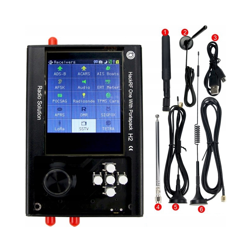 Odbiornik HackRF PortaPack H2 5 anten 1 MHz-6 GHz