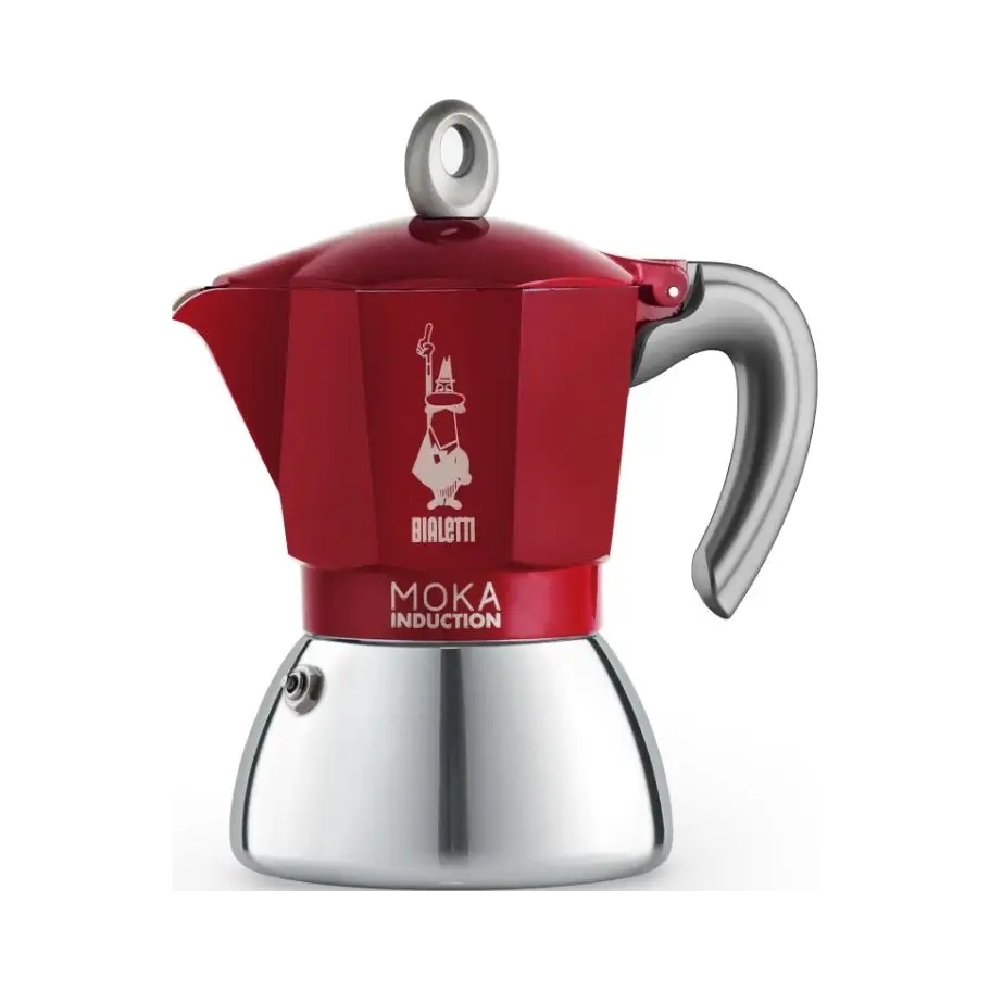 Klasická káva Bialetti Moka Indukce 6tz 280 ml 6 tz červená