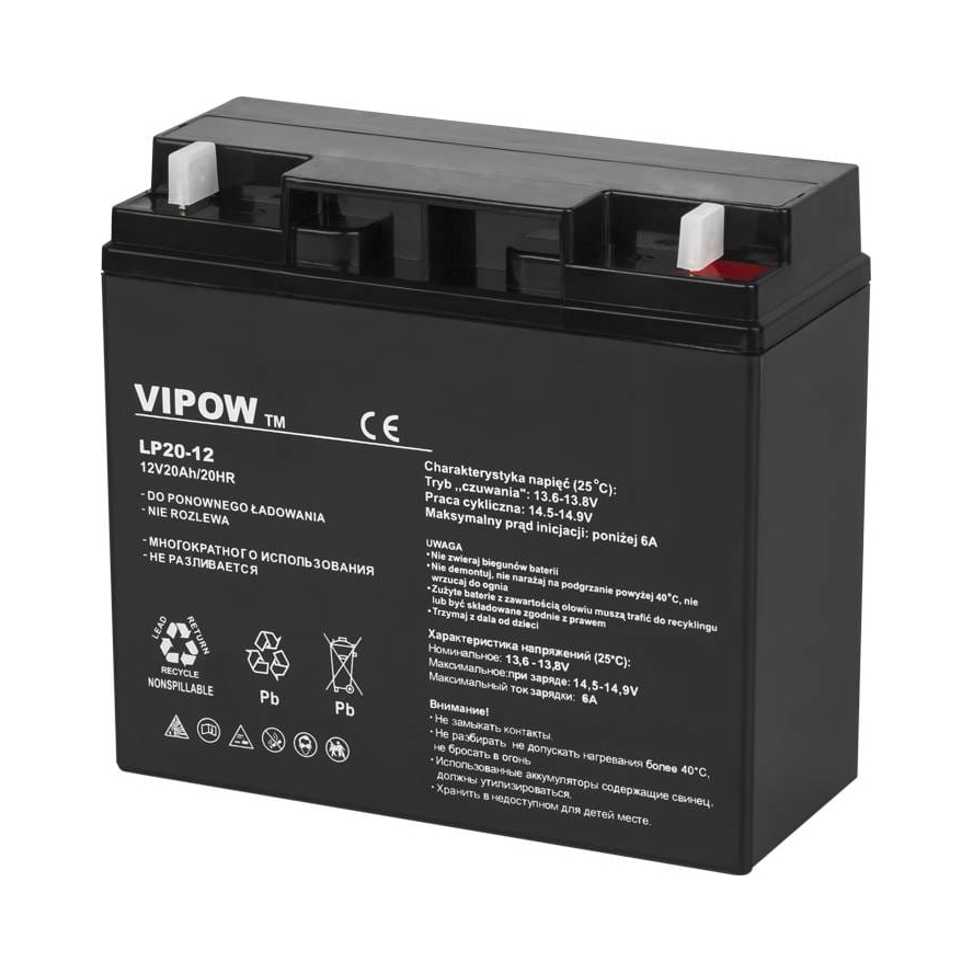Vipow BAT0218 Gelová nabíjecí baterie 12V/20Ah