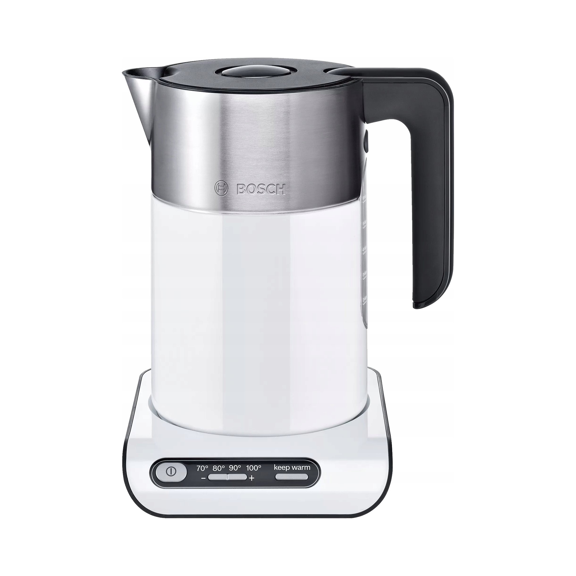 BOSCH Czajnik Bezprzewodowy 1.5L 2400W Biały, Regulacja Temp. — miniatura 5